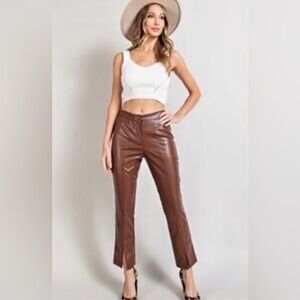 Wildfox Vegan Leather Princess Seam Pants
